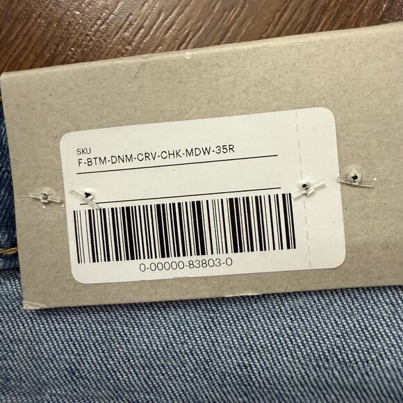 Everlane NWT Curvy Cheeky Straight Leg Jeans High Rise Casual Minimalist Sz 35 - Picture 8 of 10